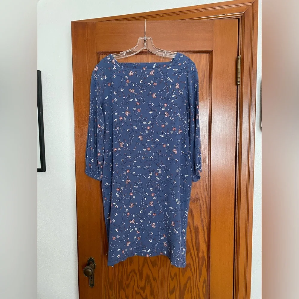 GAP Blue Floral Pattern Dress - Picture 1 of 10